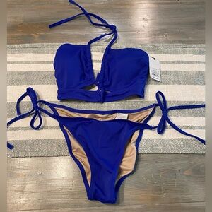 Size small royal blue bikini set.